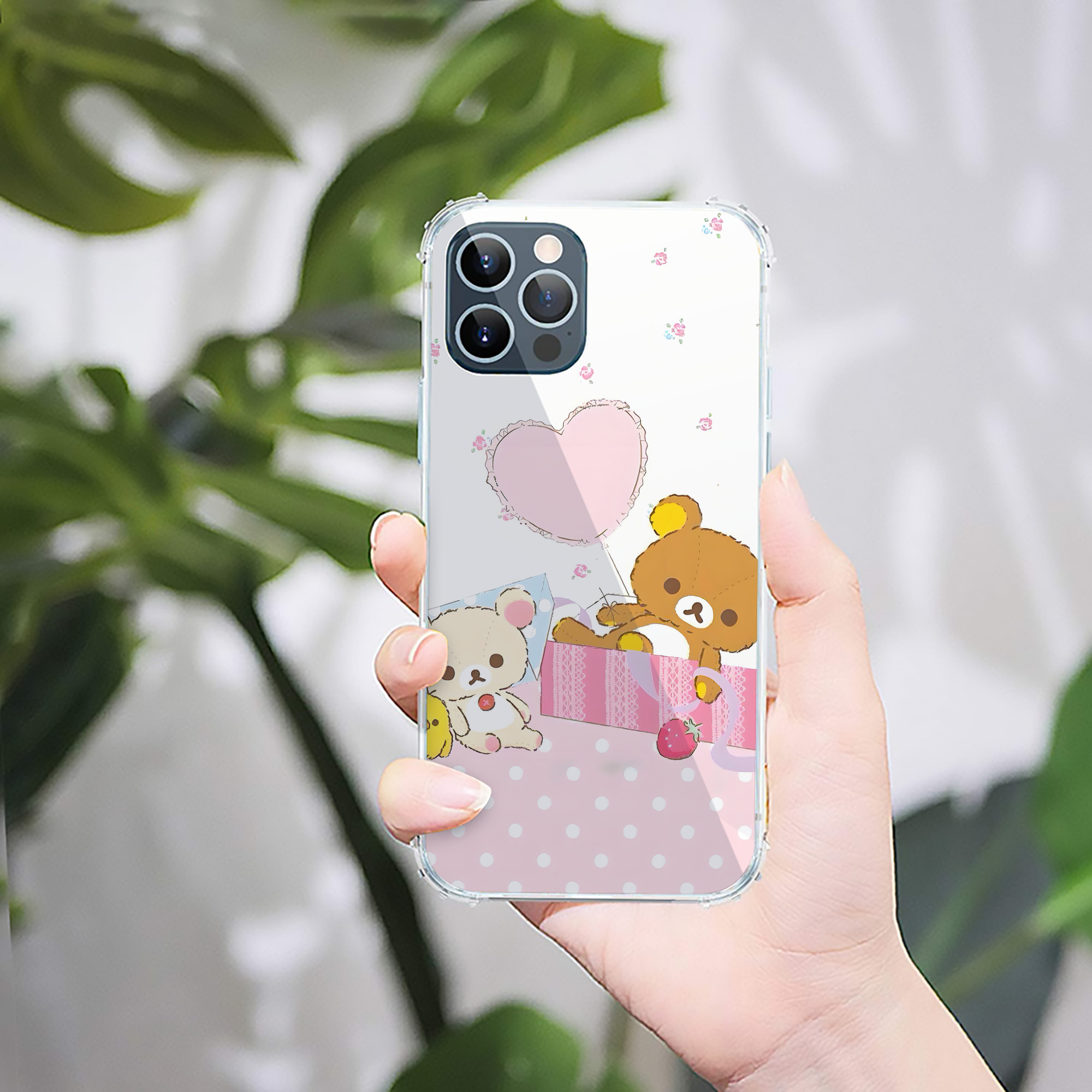 （画像用） リラックマ リラックマ キイロイトリ Rilakkuma Korilakkuma Kiiroitori 【iPhone 12シリーズ対応】透明スマホケース（クリアソフトケース）